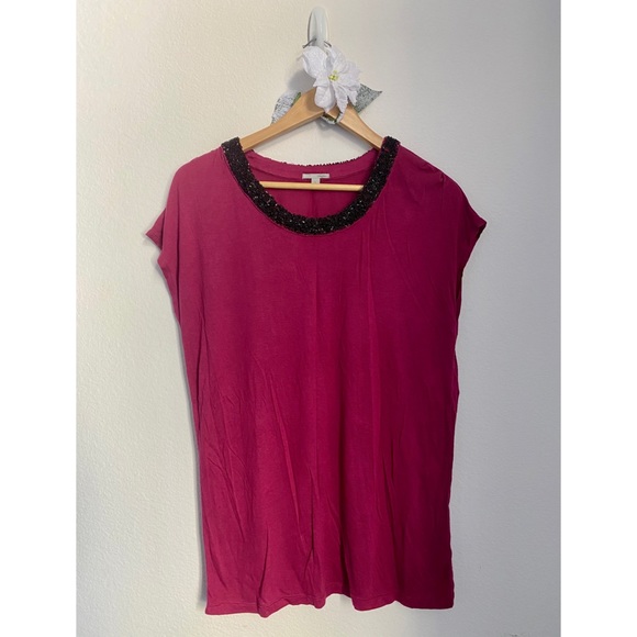 Halogen • Berry Radiance Black Beaded Blouse - Picture 1 of 13